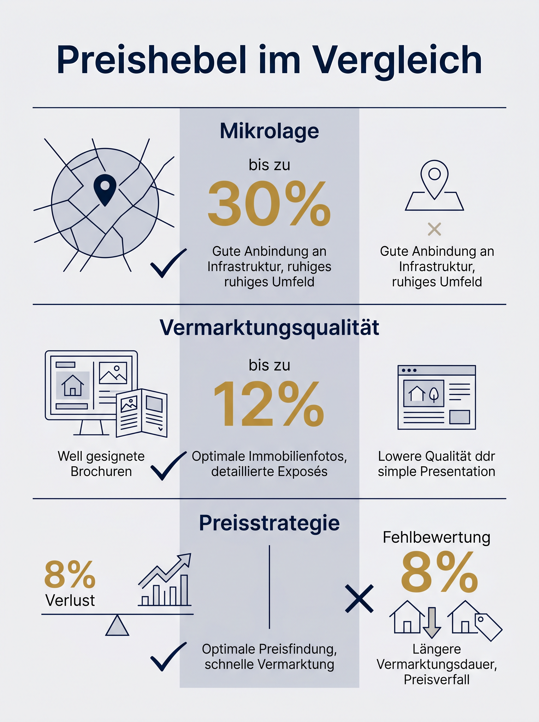Preishebel im Vergleich